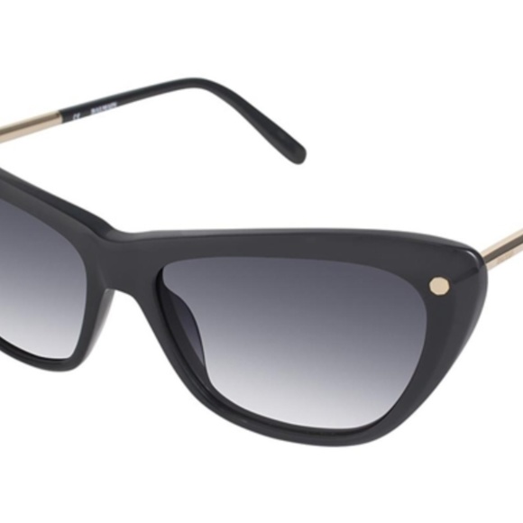 SOLD Balmain Black Cateye Sunglasses with Gold - Picture 1 of 5
